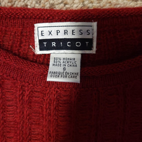 Express Mohair Sweater Size S Red - Picture 4 of 7